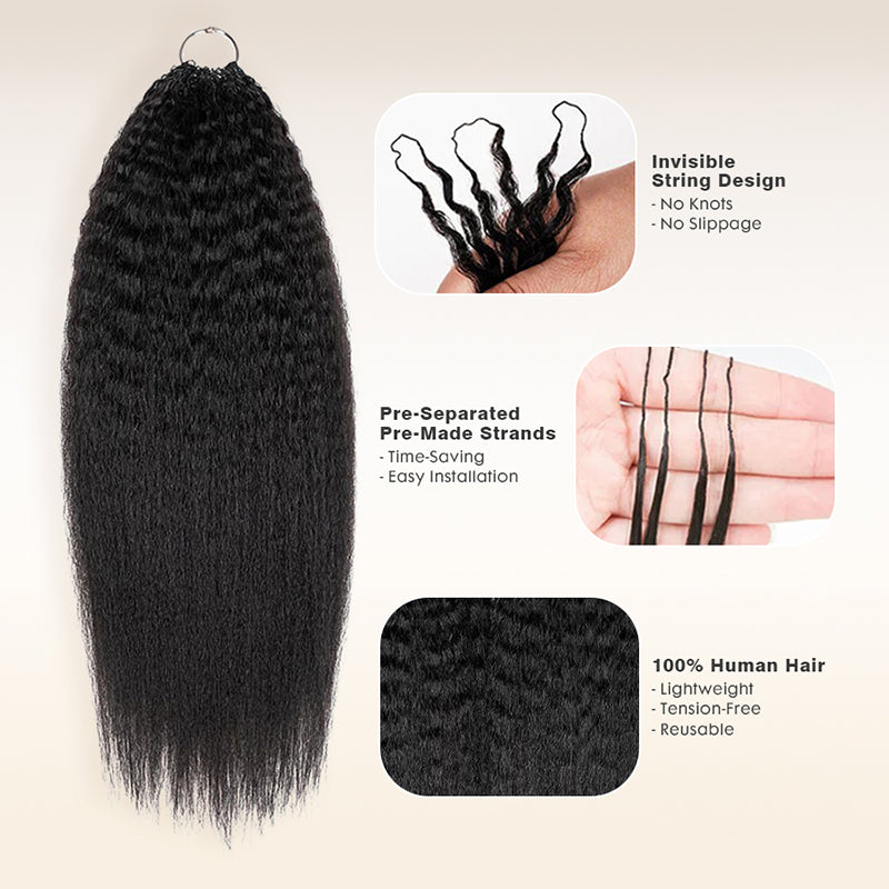 Kinky Straigh Human Crochet Hair Extensions