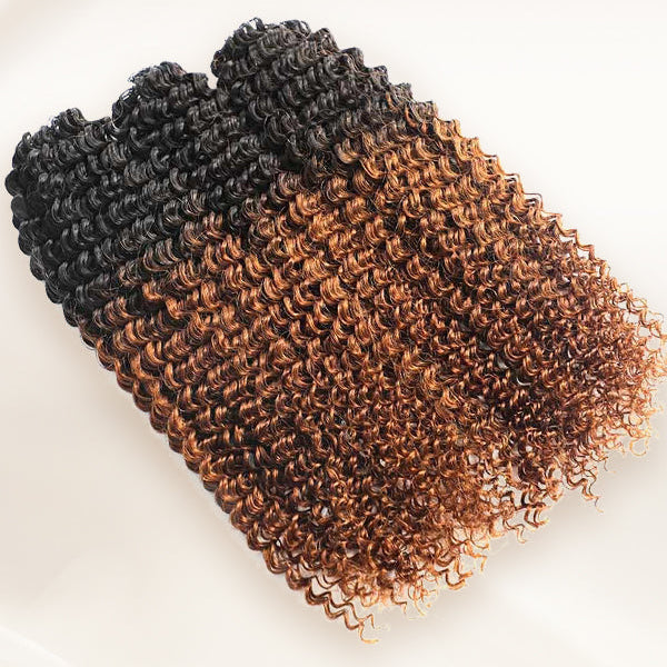T1b/30 Kinky Curly Human Crochet Hair Extensions