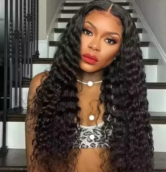 13x4 Lace Front Wig Deep Wave Hair Wigs 250% Density