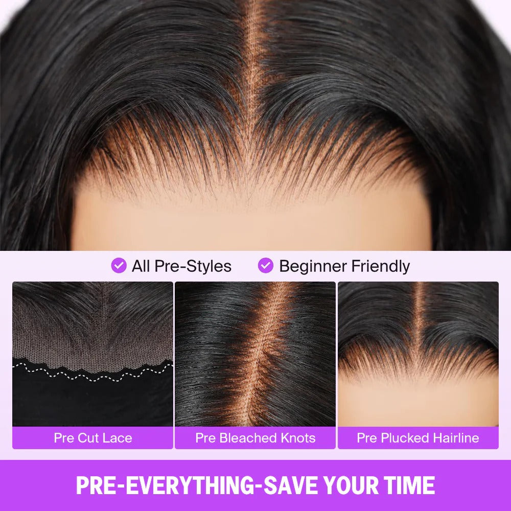 5X5 Straight Wear and Go Glueless HD Lace Closure Wig for Women