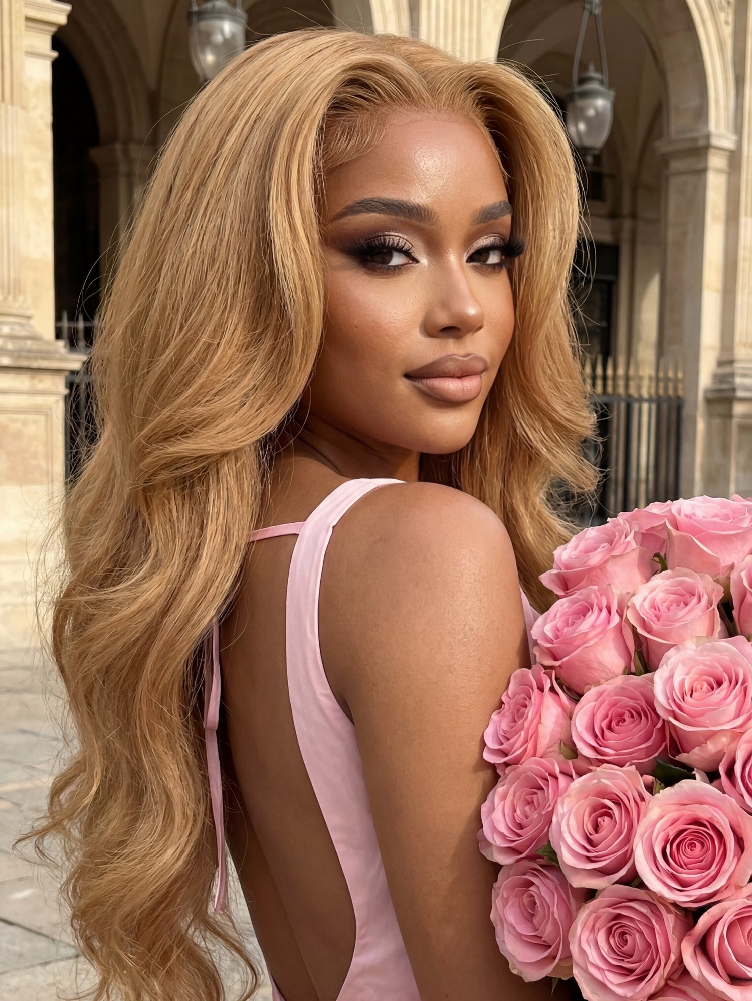 13x4 Body Wave honey blonde Human Hair Wig