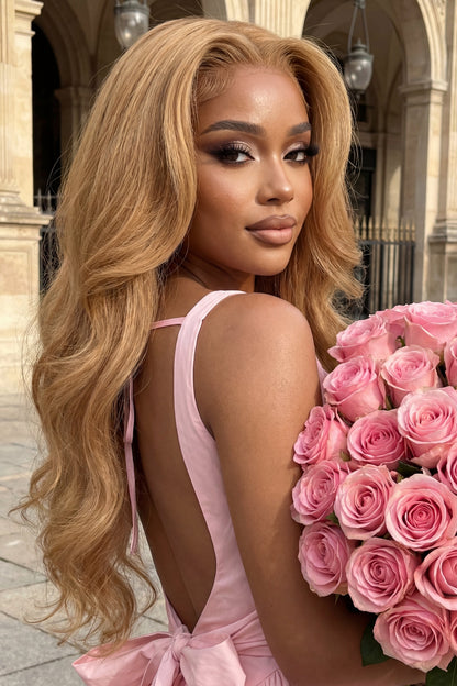 13x4 Body Wave honey blonde Human Hair Wig#27