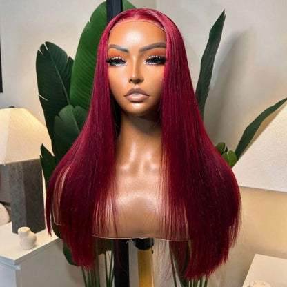 Burgundy lace wig