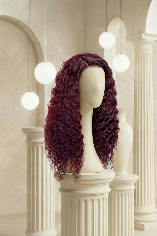 13x4 burgundy lace front wig