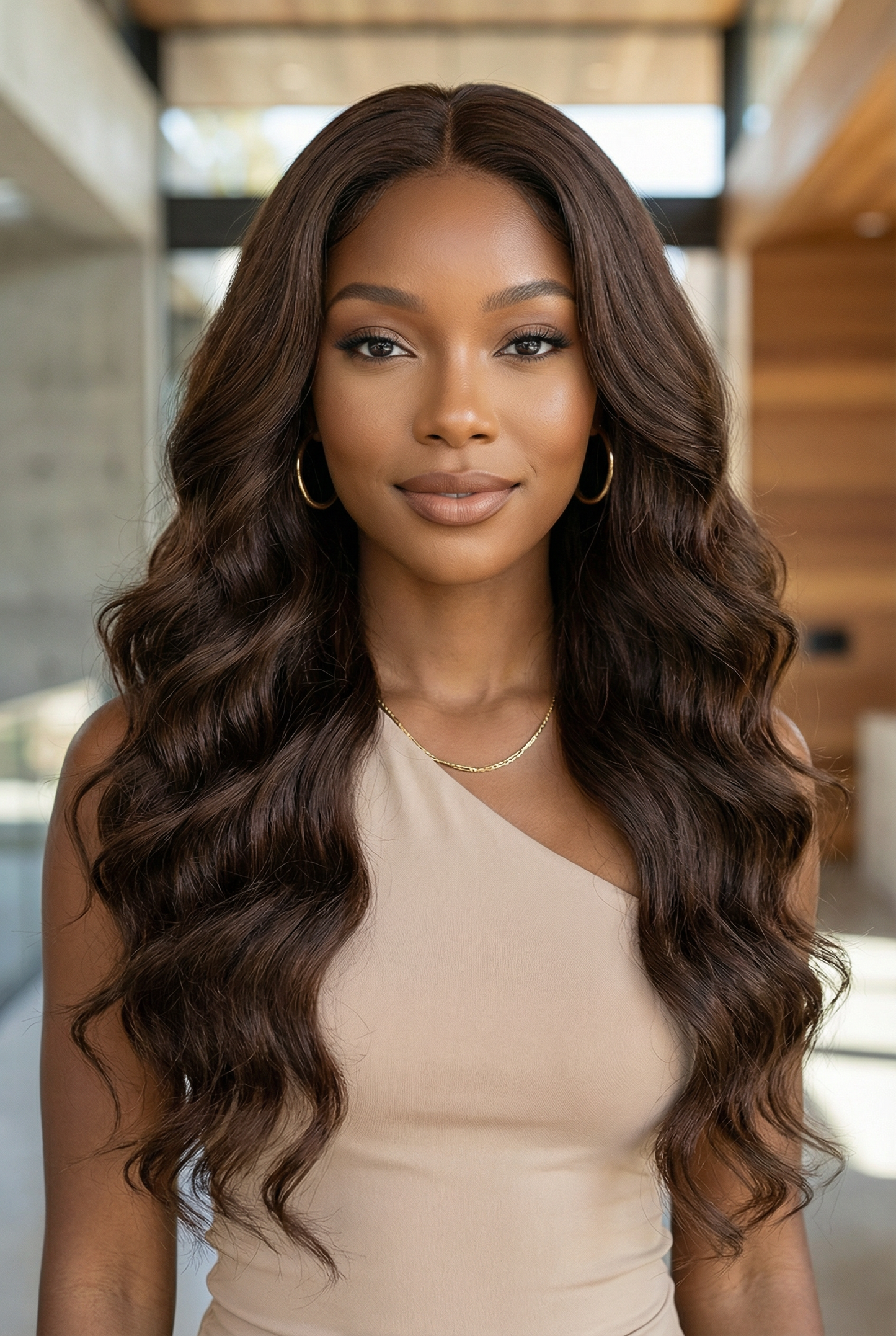 brown body wave wig