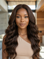 brown body wave wig