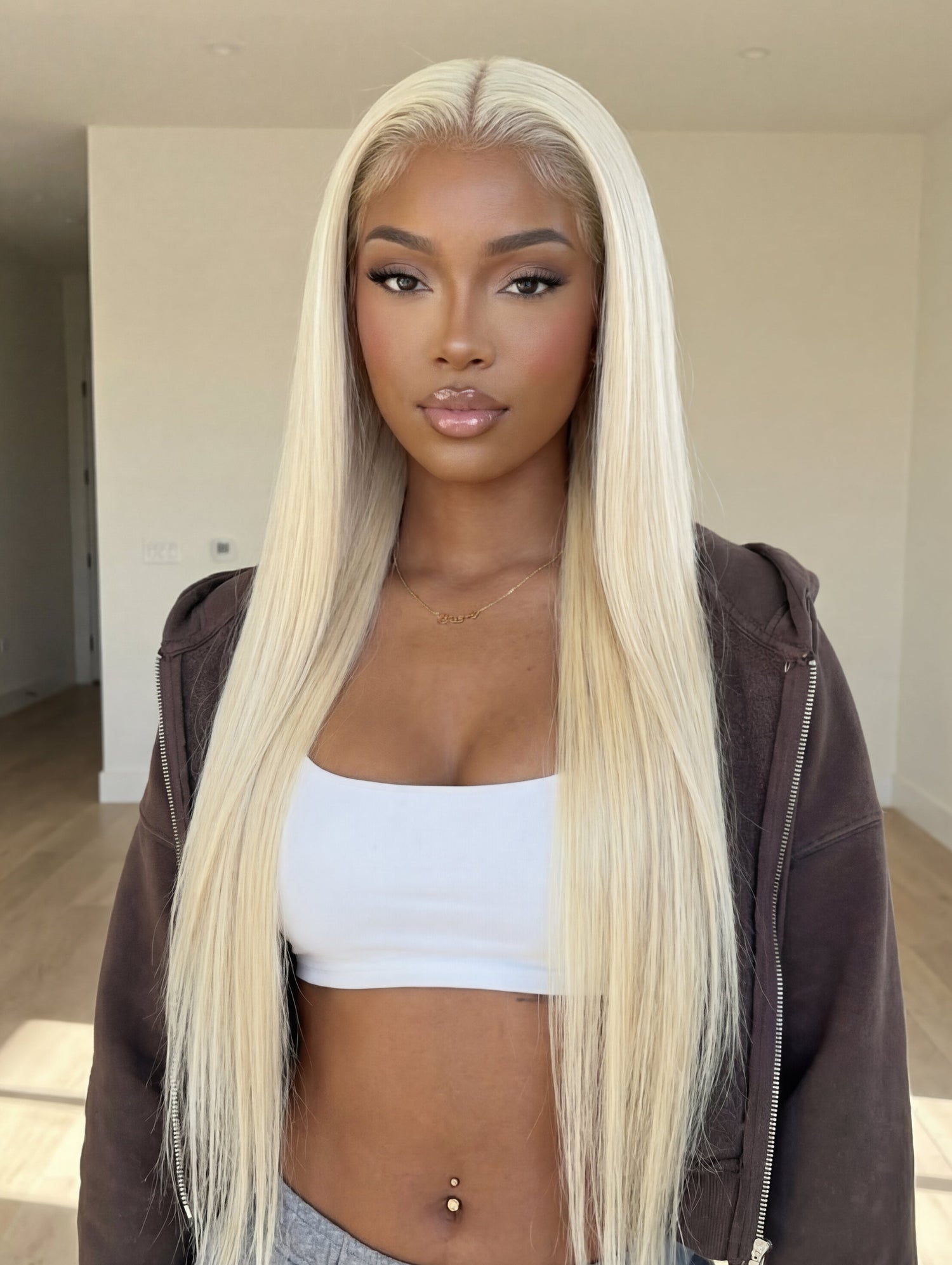 4x4 Straight Lace Closure Wig 613 Colored Wig Human Hair