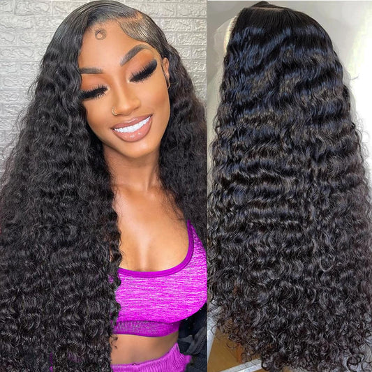 Full 13x6 Deep Wave Lace Front Wigs Human Hair