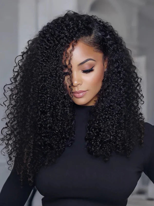 Burmese Kinky Curly Crochet Hair Natural Curls Feather Human Hair Extension