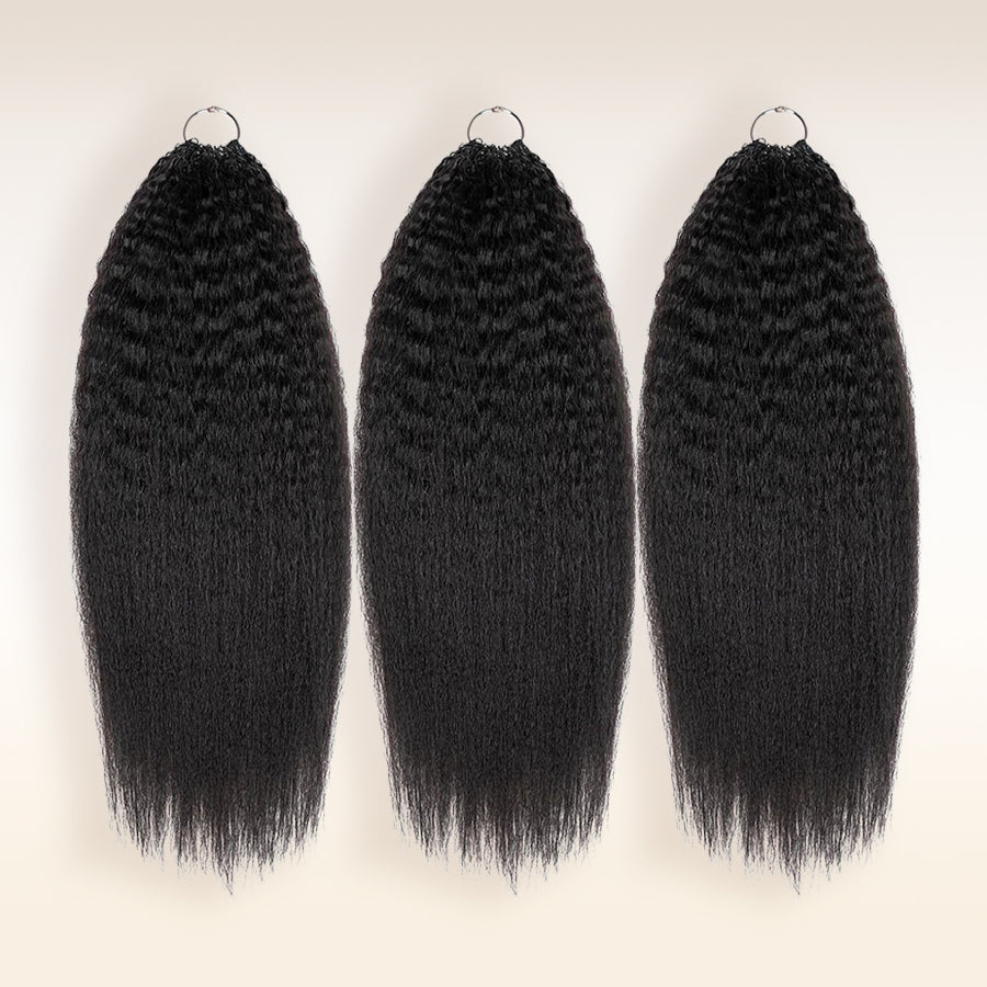 Kinky Straigh Human Crochet Hair Extensions