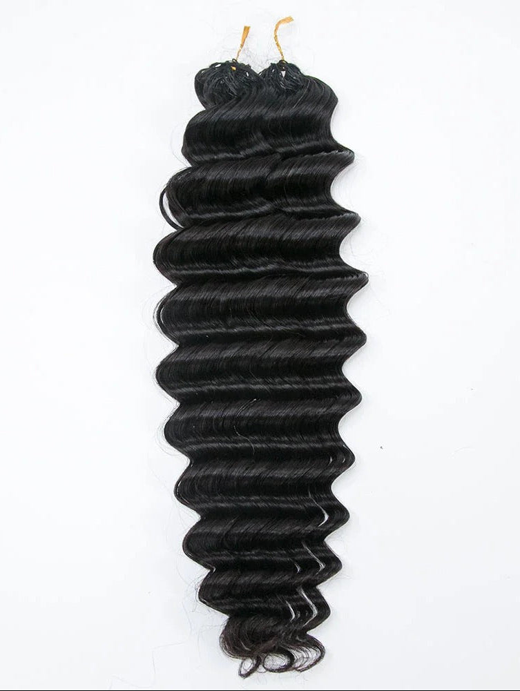 deep wave pre-separated crochet human hair extension | WigOutlets