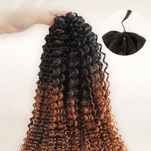 T1b/30 Kinky Curly Human Crochet Hair Extensions