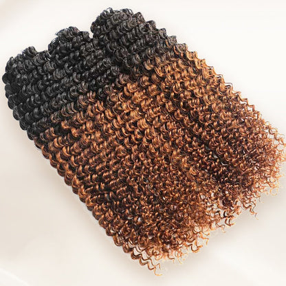 T1b/30 Kinky Curly Human Crochet Hair Extensions