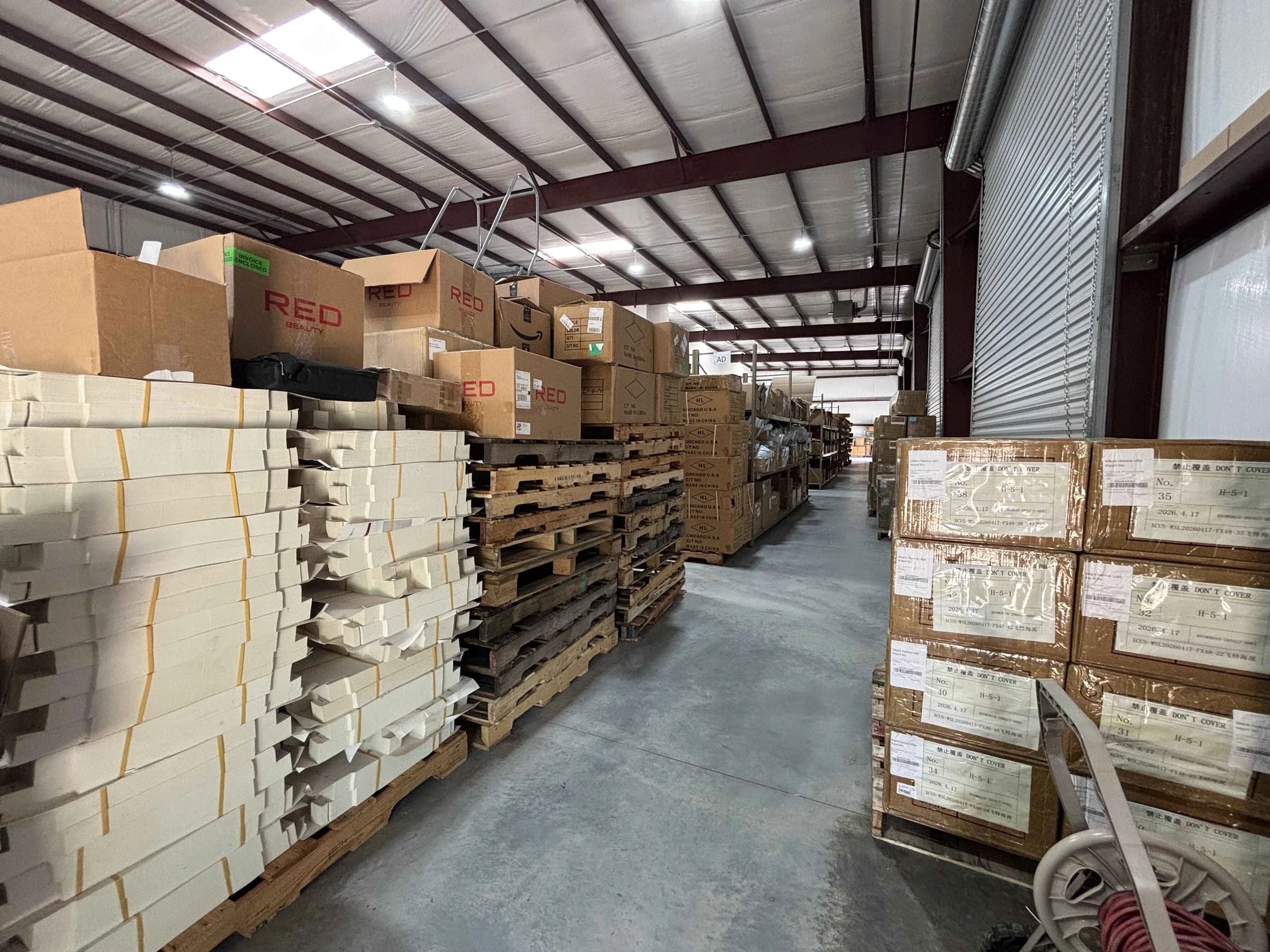 the warehouse of WigOutlets in the United States