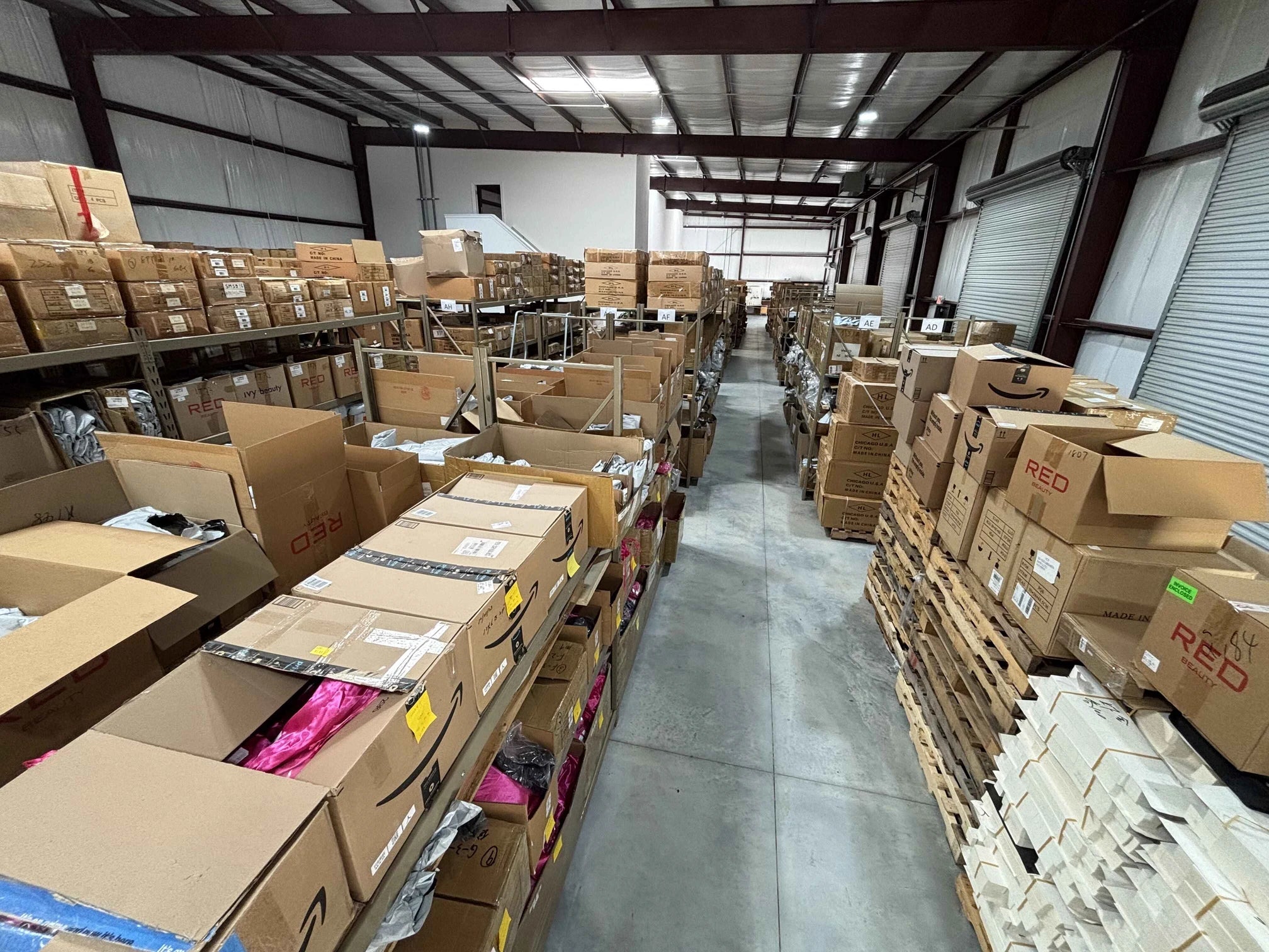 the warehouse of WigOutlets in the United States