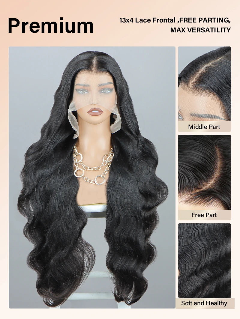 13x4 lace front wig body wave human hair wigs | WigOutlets