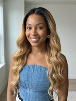 black brown ombre wig body wave 13x4 lace front human hair wigs | WigOutlets