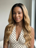 black brown ombre wig body wave 13x4 lace front human hair wigs | WigOutlets
