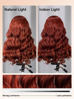 reddish brown wig body wave lace front human hair wigs | WigOutlets