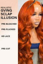 Side view of the Wig Outlets 13x6 Body Wave Lace Front 