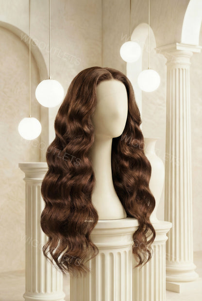 13x4 Chocolate Brown Glueless Wigs Body Wave