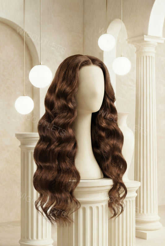 13x4 Chocolate Brown Glueless Wigs Body Wave
