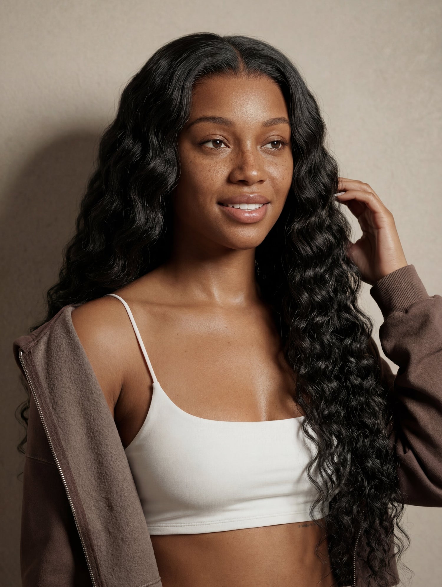 Full 13x6 Natural Black Deep Wave Lace Front Wigs Human Hair