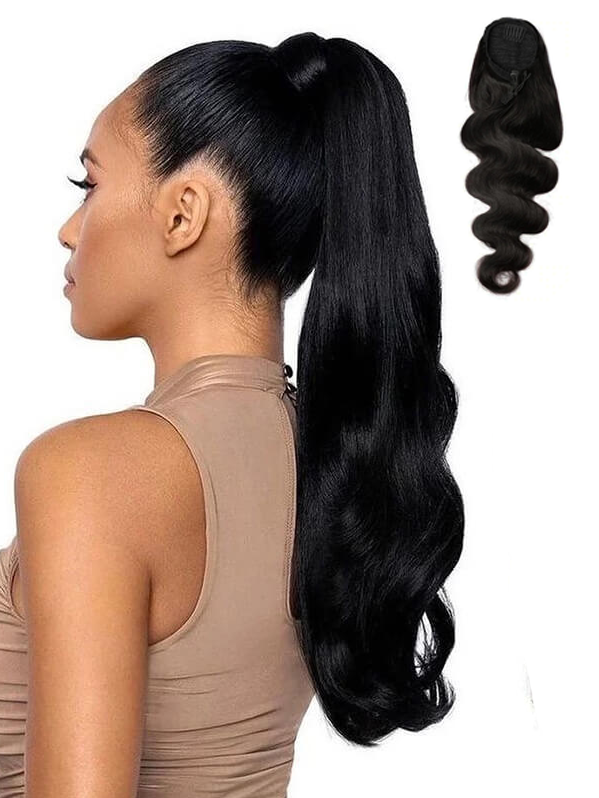 Body Wave Drawstring Ponytail Human Hair Extensions