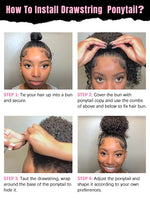 how to install drawstring ponytail