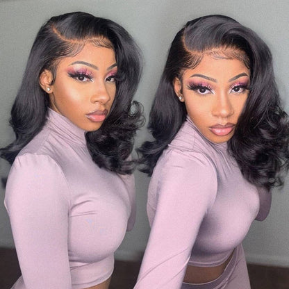 Salon Quality Short Cut Loose Body Wave HD Lace Frontal Wig Pre-everything 250% Density Glueless Wig