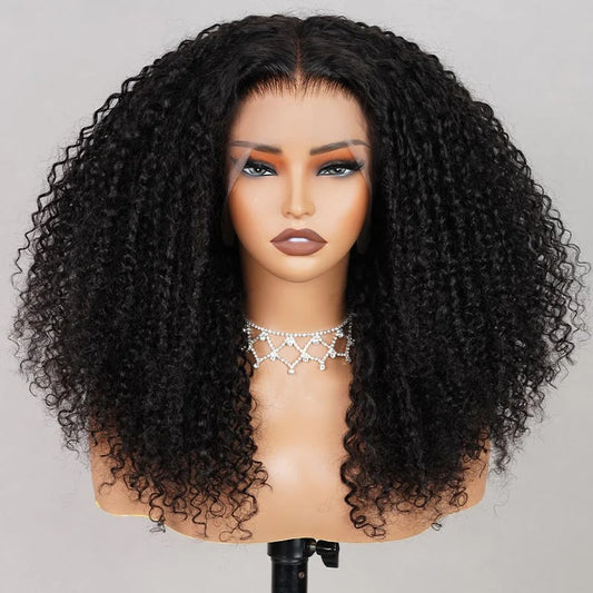 13x4 Kinky Curly Lace Front Wigs Human Hair High Density