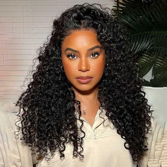 Full 13x6 Water Wave Invisible Knots Natural Black Beginner Friendly