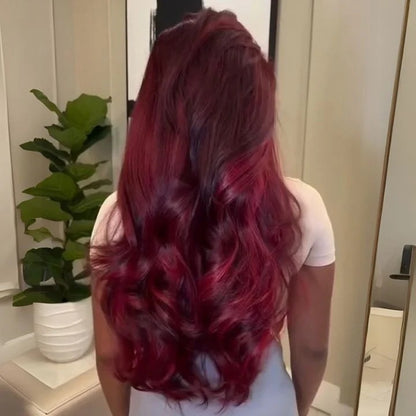 13x4 Lace Front Wig #99j Body Wave Hair Wigs