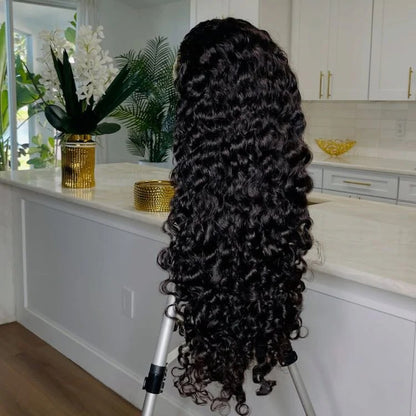 Raw Burmese Curly Wig Transparent HD Lace Frontal Wigs Burmese Curly Human Hair Wig