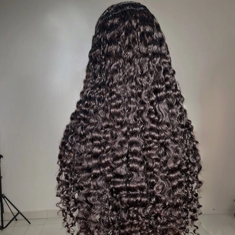 Raw Burmese Curly Wig Transparent HD Lace Frontal Wigs Burmese Curly Human Hair Wig