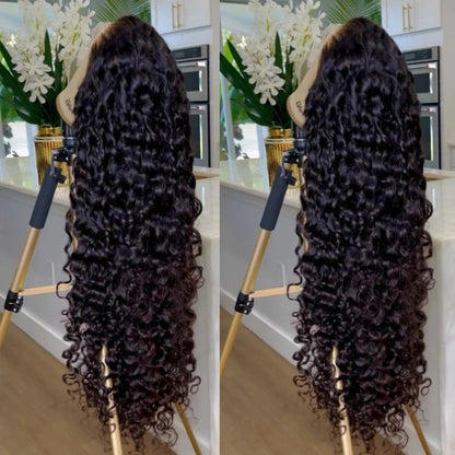 Raw Burmese Curly Wig Transparent HD Lace Frontal Wigs Burmese Curly Human Hair Wig