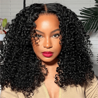 kinky curly bob wig human hair wig
