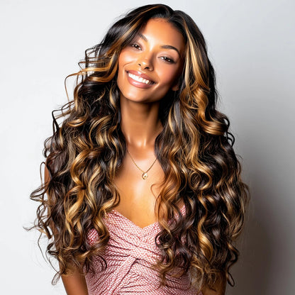 13x4 Lace Front Wig #P1b/30 Body Wave Hair Wigs 150% Density