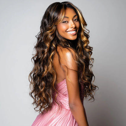 13x4 Lace Front Wig #P1b/30 Body Wave Hair Wigs 150% Density