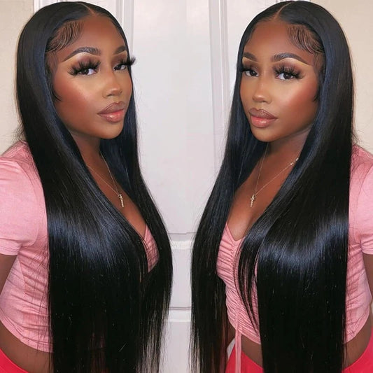 4x4 Lace Closure Wig Human Hair Straight Wig Pre Plucked