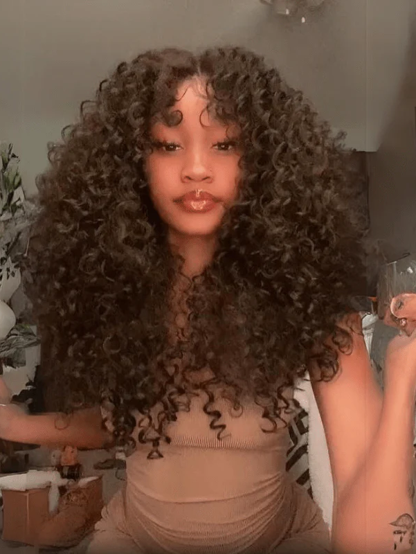 Dark Brown Crochet Hair Extension Water Wave Human Hair Extensions
