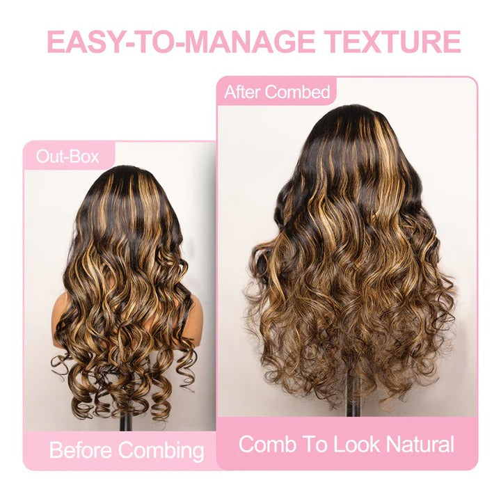 13x4 Lace Front Wig #P1b/30 Body Wave Hair Wigs 150% Density