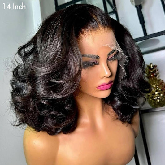 13x4 Lace Wigs Undetectable Lace Loose Wave Wig 250% Density Super Double Drawn Bouncy Curly Hair