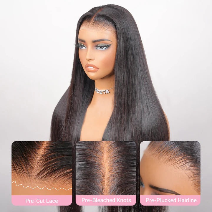 13x4 Lace Front Wig Straight Human Hair Wigs 250% Density