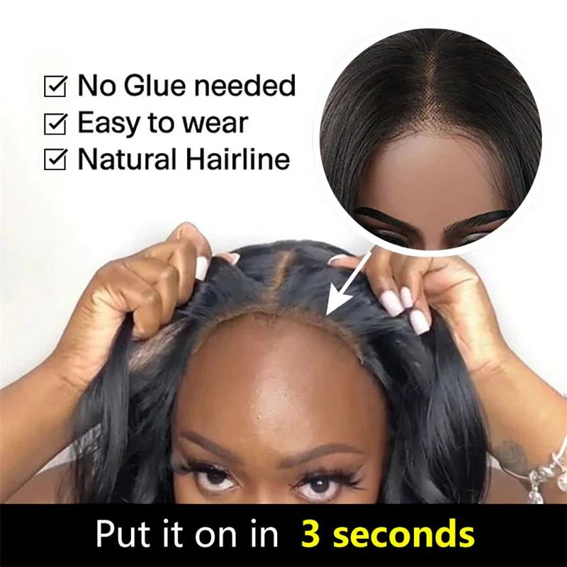 5X5 Water Wave Wear and Go Glueless HD Lace Closure Wig for Women
