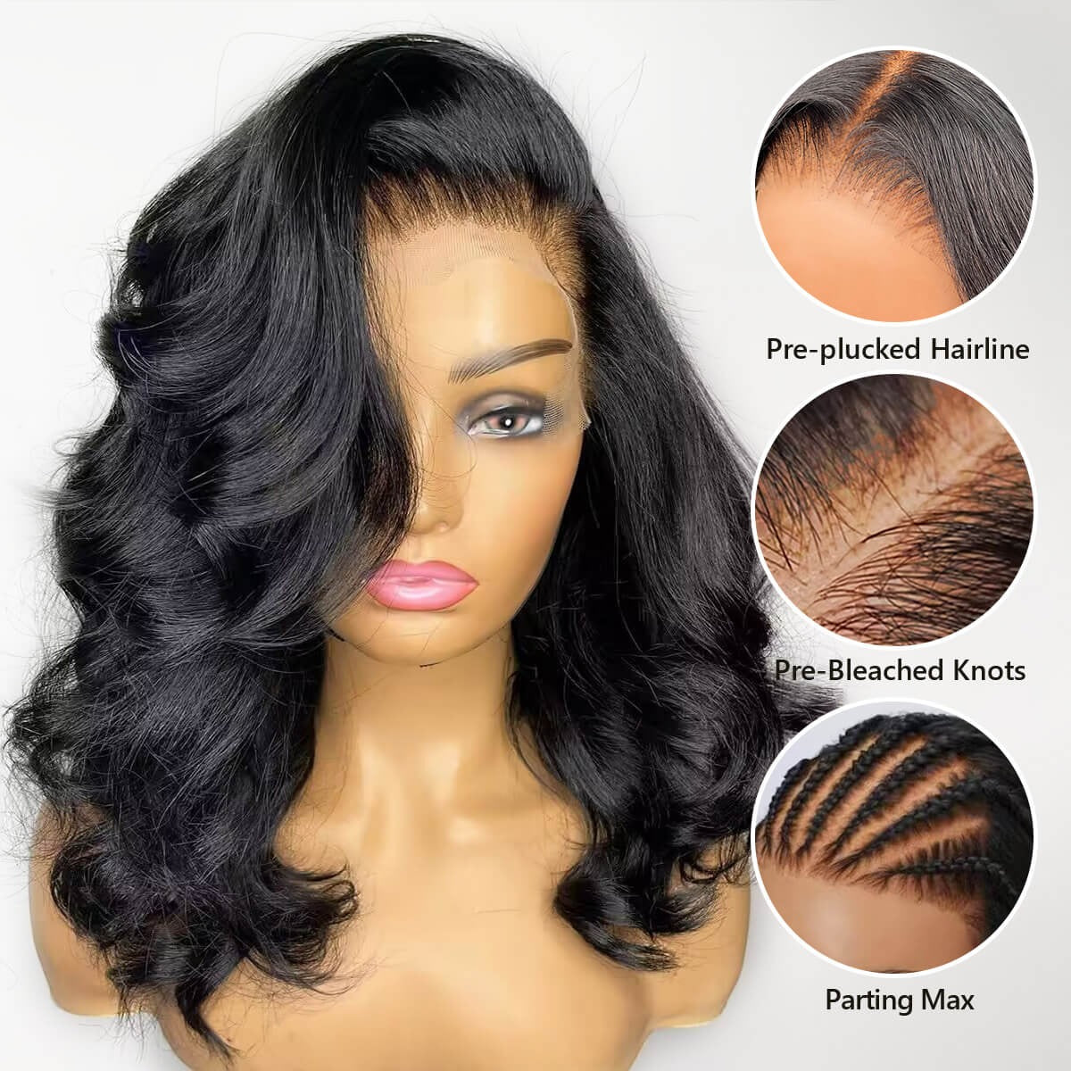 Salon Quality Short Cut Loose Body Wave HD Lace Frontal Wig Pre-everything 250% Density Glueless Wig