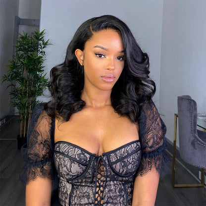 Salon Quality Short Cut Loose Body Wave HD Lace Frontal Wig Pre-everything 250% Density Glueless Wig