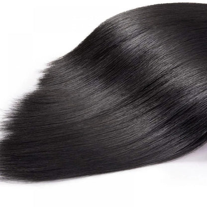 Straight Human  Hair Bundle Unprocessed Virgin Human Hair Weaves Natural Extensions