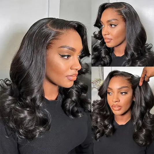 Salon Quality Short Cut Loose Body Wave HD Lace Frontal Wig Pre-everything 250% Density Glueless Wig