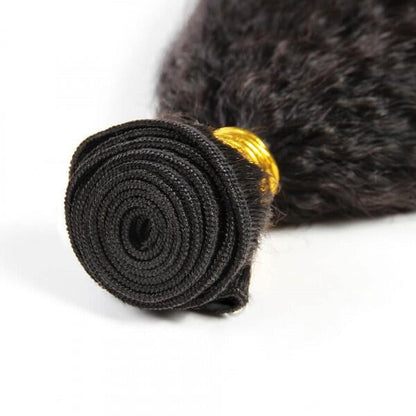 Kinky Straight Hair Bundle Unprocessed Virgin Human Hair Weaves Natural Extensions